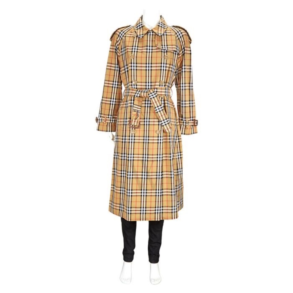 burberry vintage check trench coat
